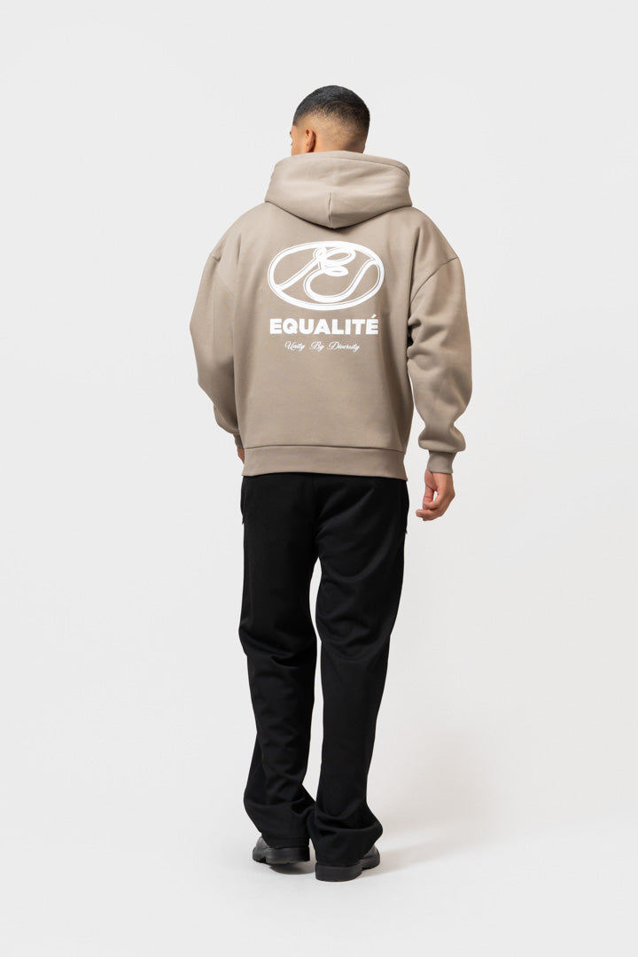 ARID OVERSIZED FULL ZIP HOODIE | TAUPE