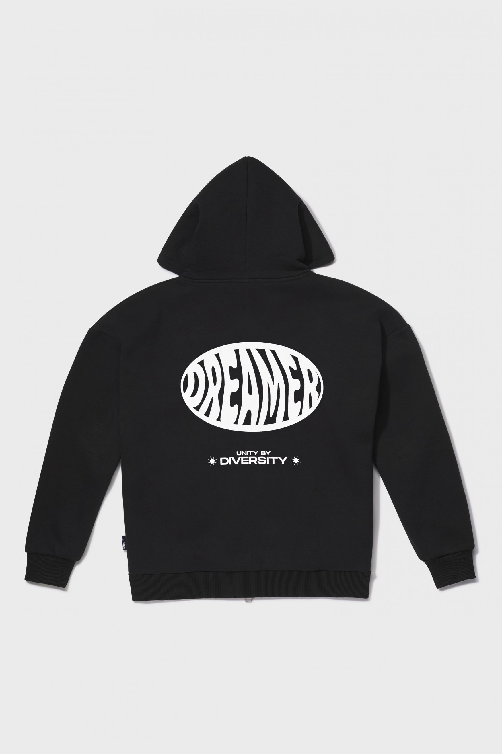 DREAMER OVERSIZED FULL ZIP HOODIE | BLACK