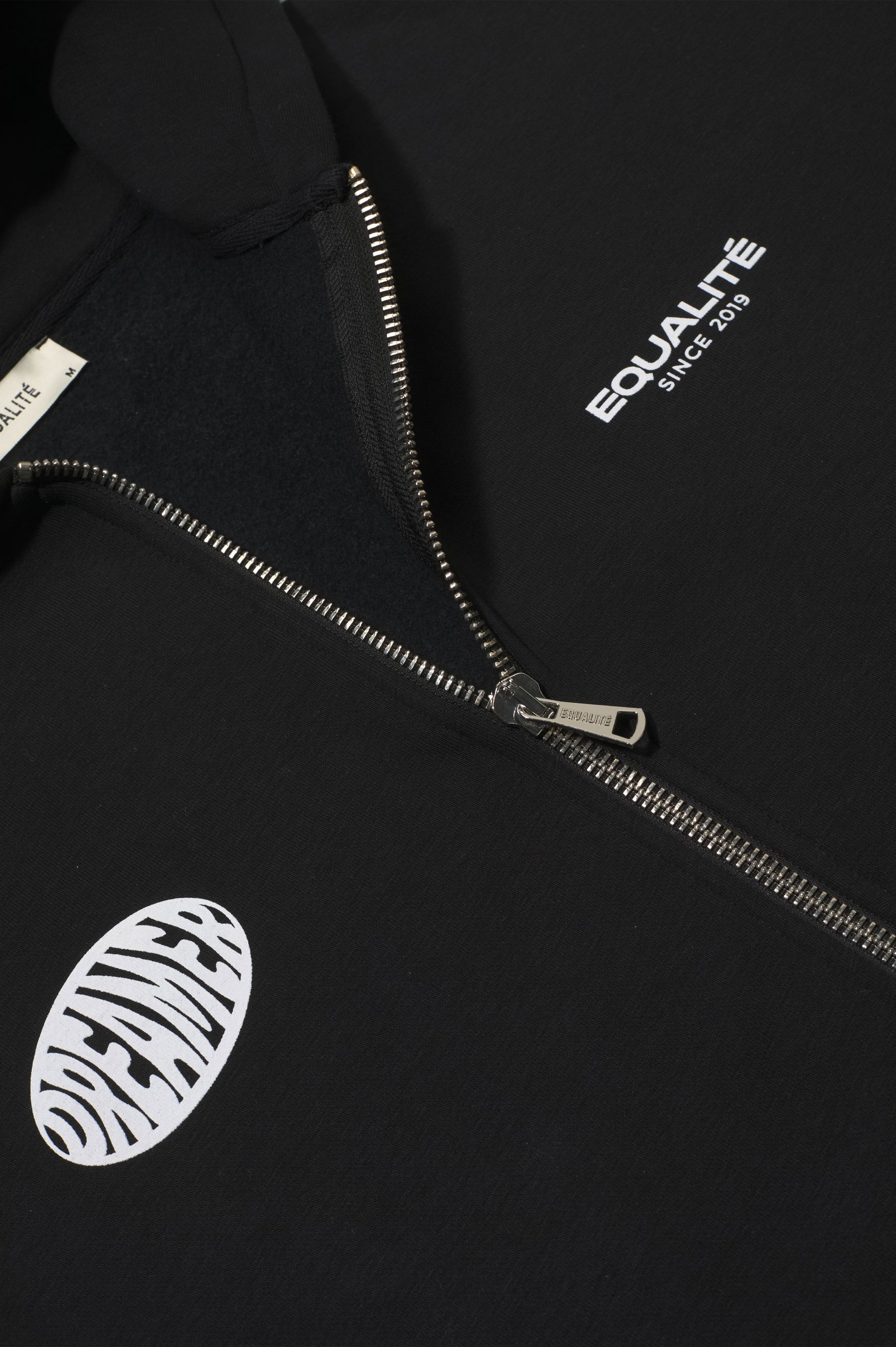 DREAMER OVERSIZED FULL ZIP HOODIE | BLACK