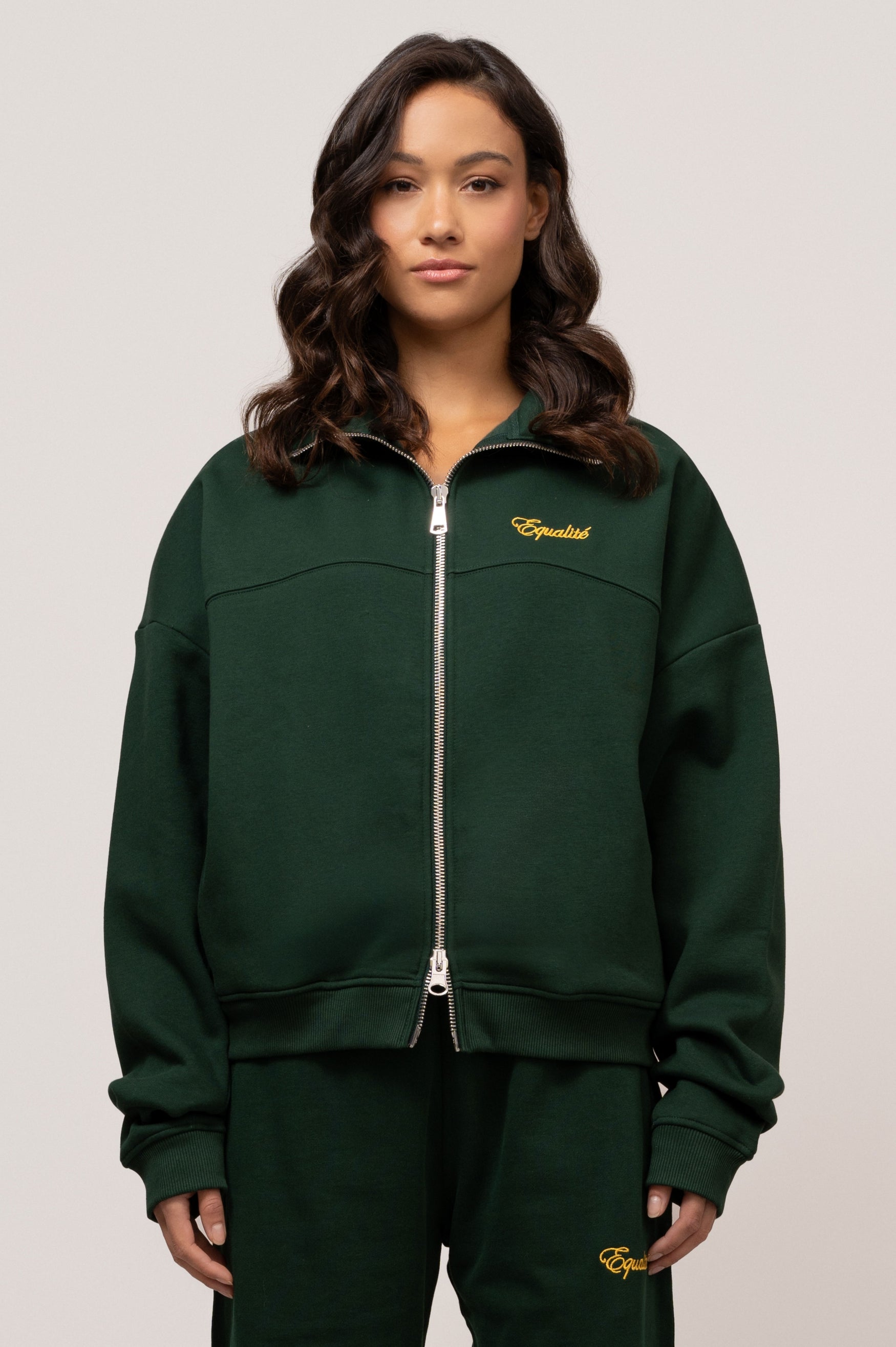 ASTON OVERSIZED SWEAT JACKET | GREEN