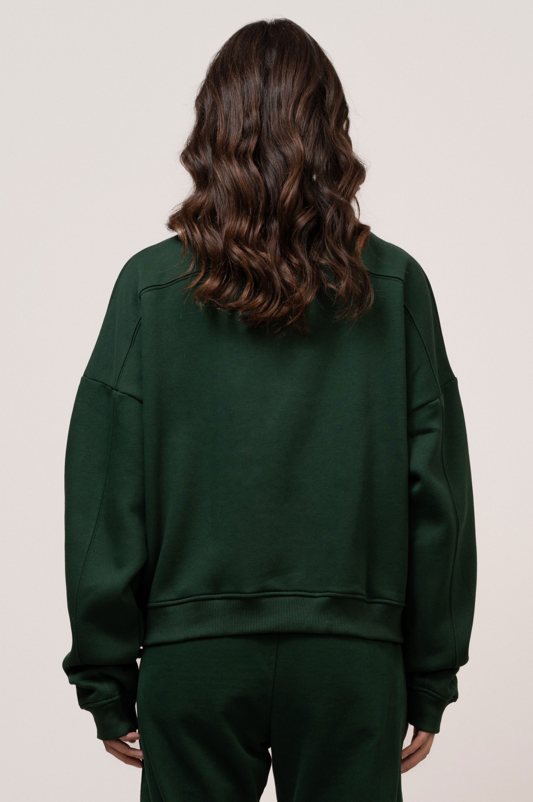 ASTON OVERSIZED SWEAT JACKET | GREEN