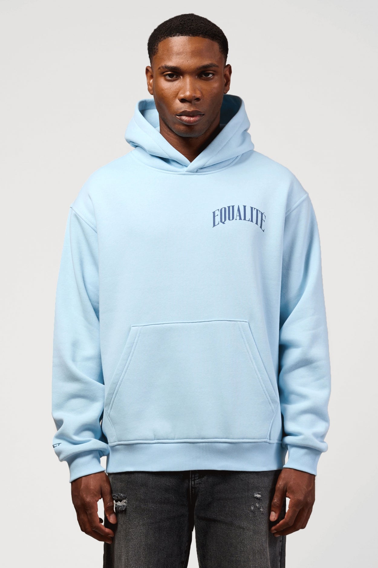 Pastel blue outlet hoodie