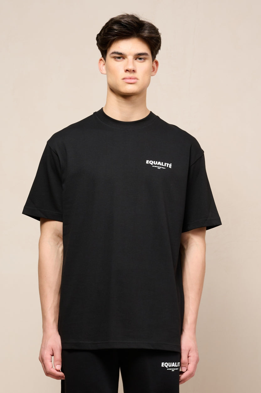 PIERE OVERSIZED TEE | BLACK