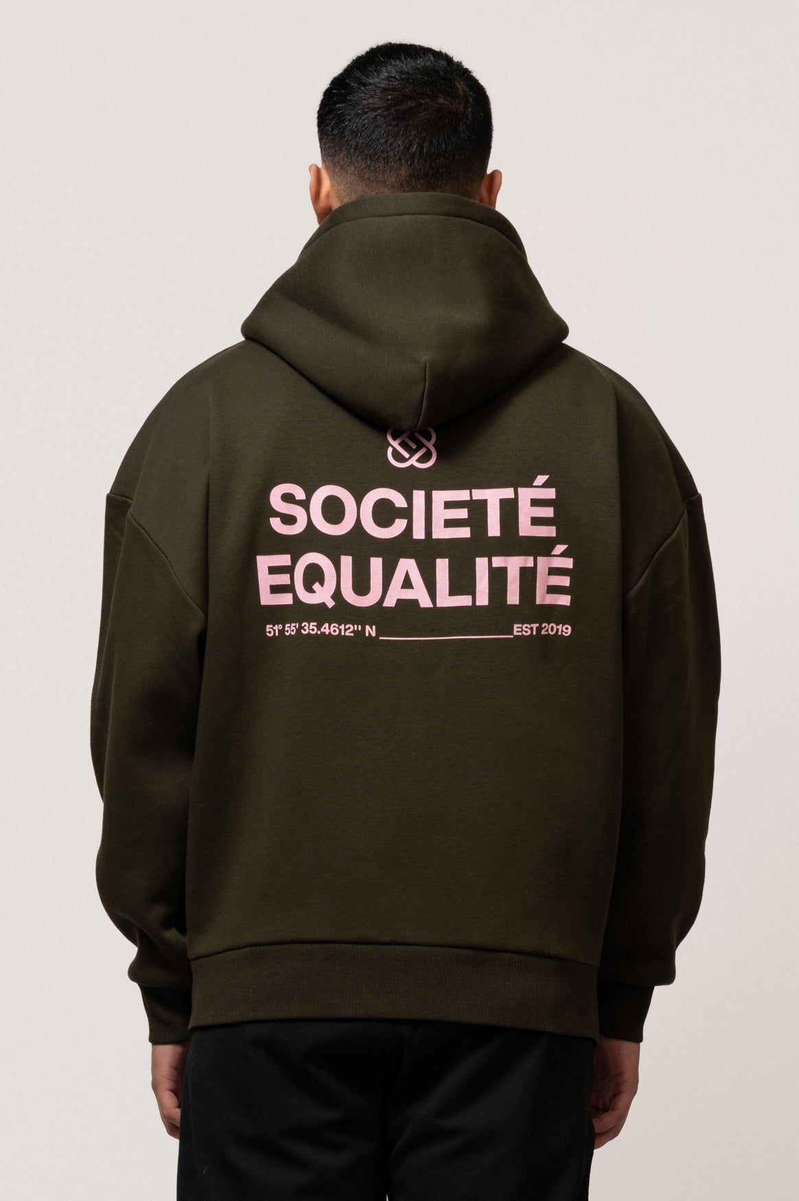 SOCIETÉ OVERSIZED FULL ZIP HOODIE | ARMY