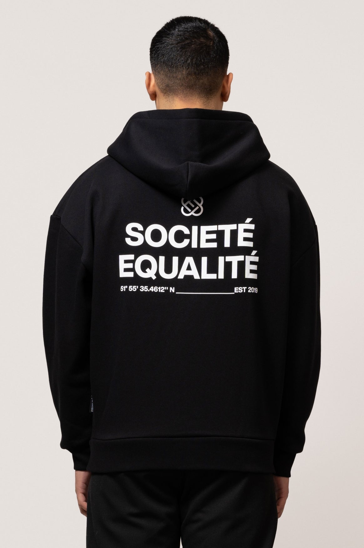 SOCIETÉ OVERSIZED FULL ZIP HOODIE | BLACK