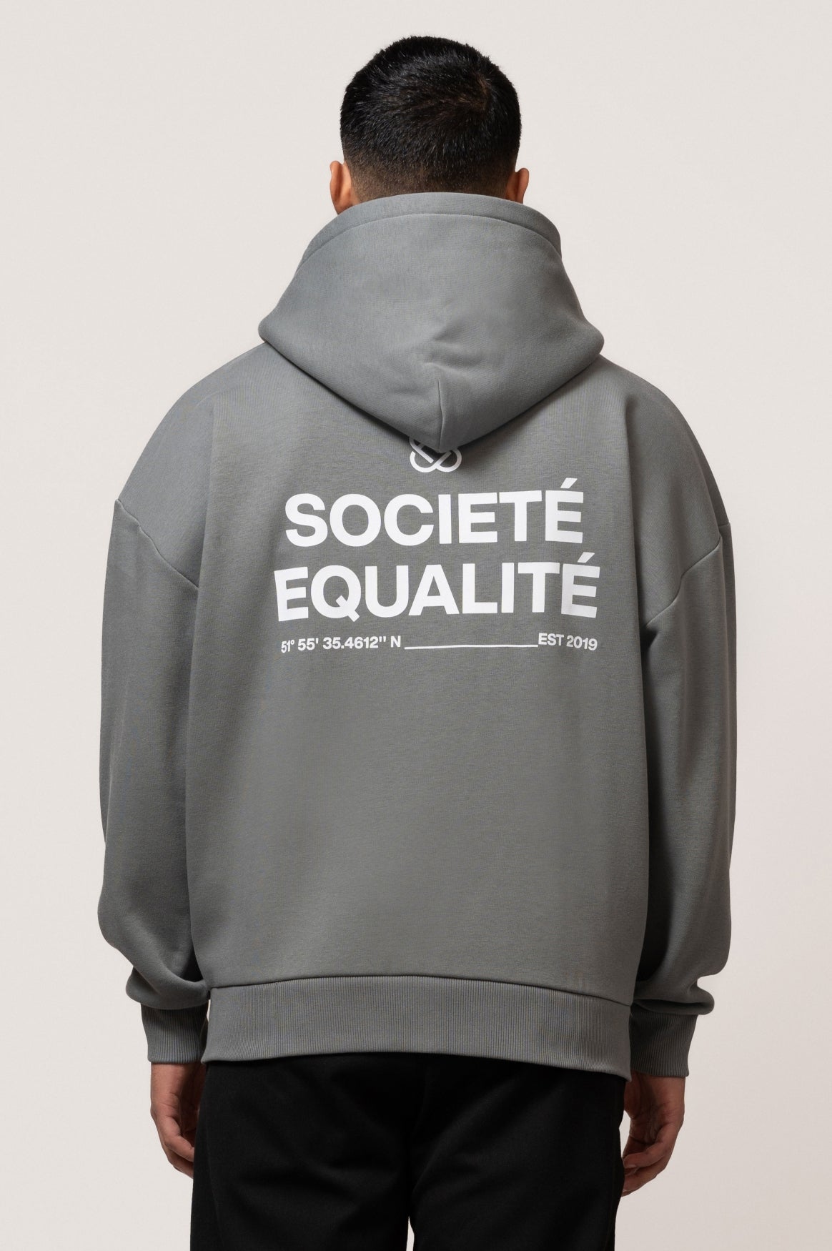 SOCIETÉ OVERSIZED FULL ZIP HOODIE | GREY