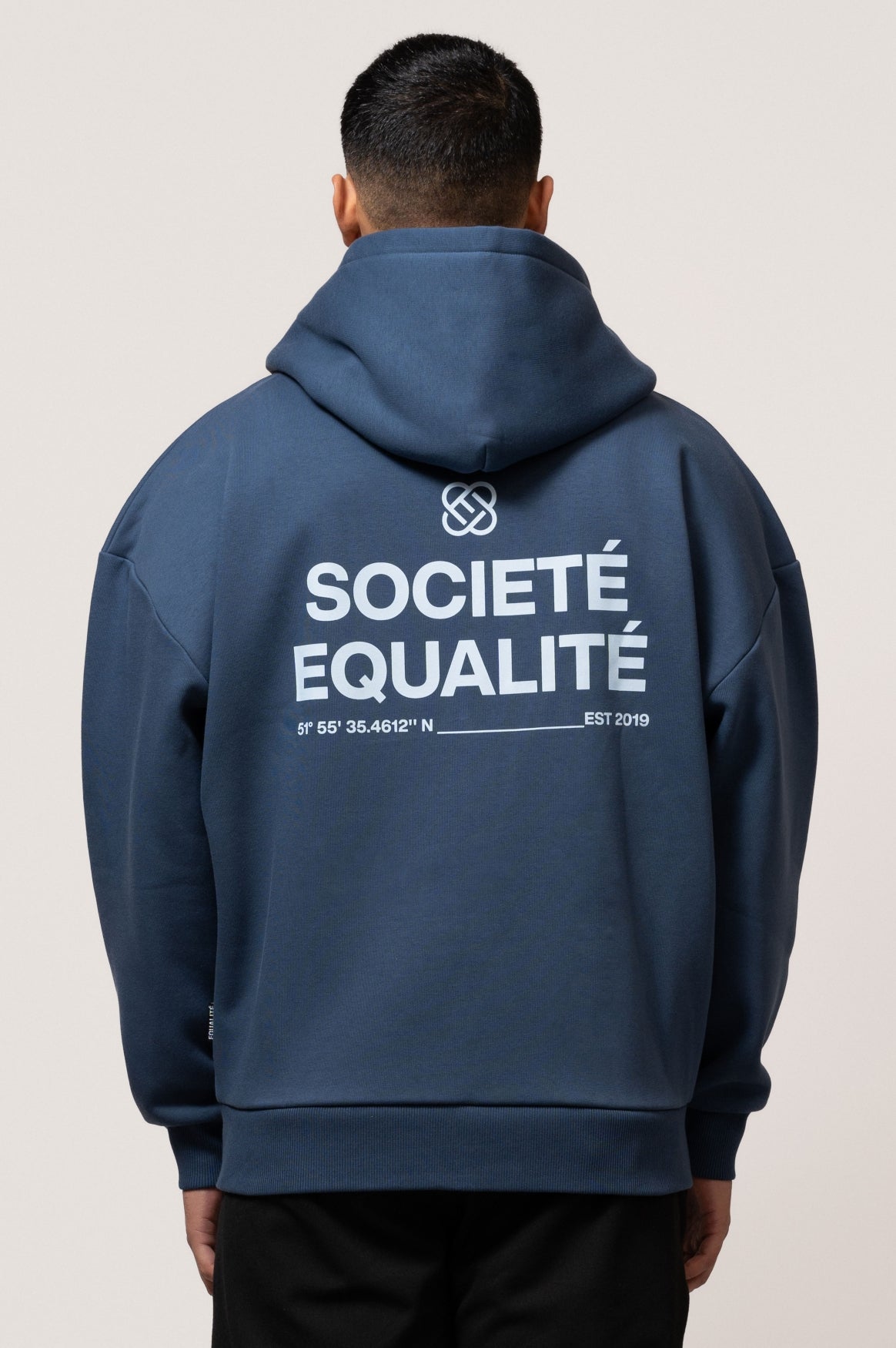 SOCIETÉ OVERSIZED FULL ZIP HOODIE | NAVY