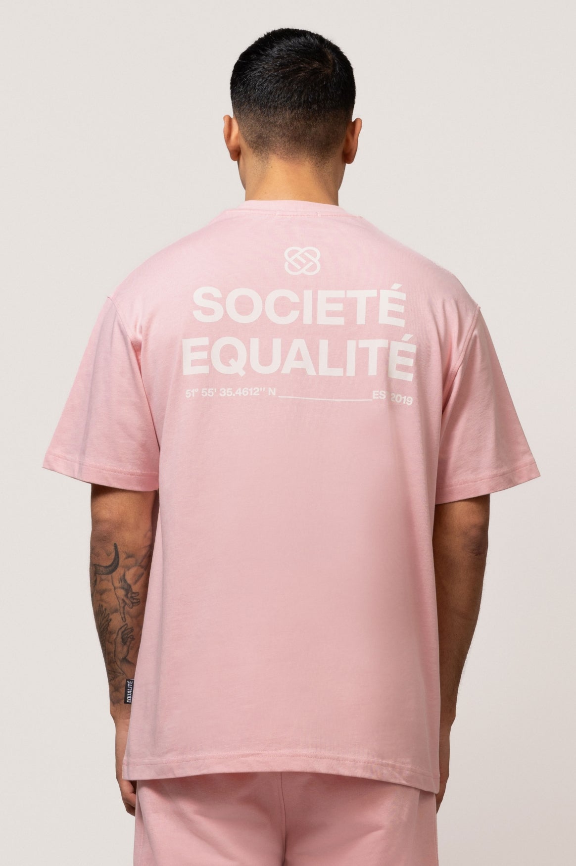 SOCIETÉ OVERSIZED TEE | PINK & WHITE