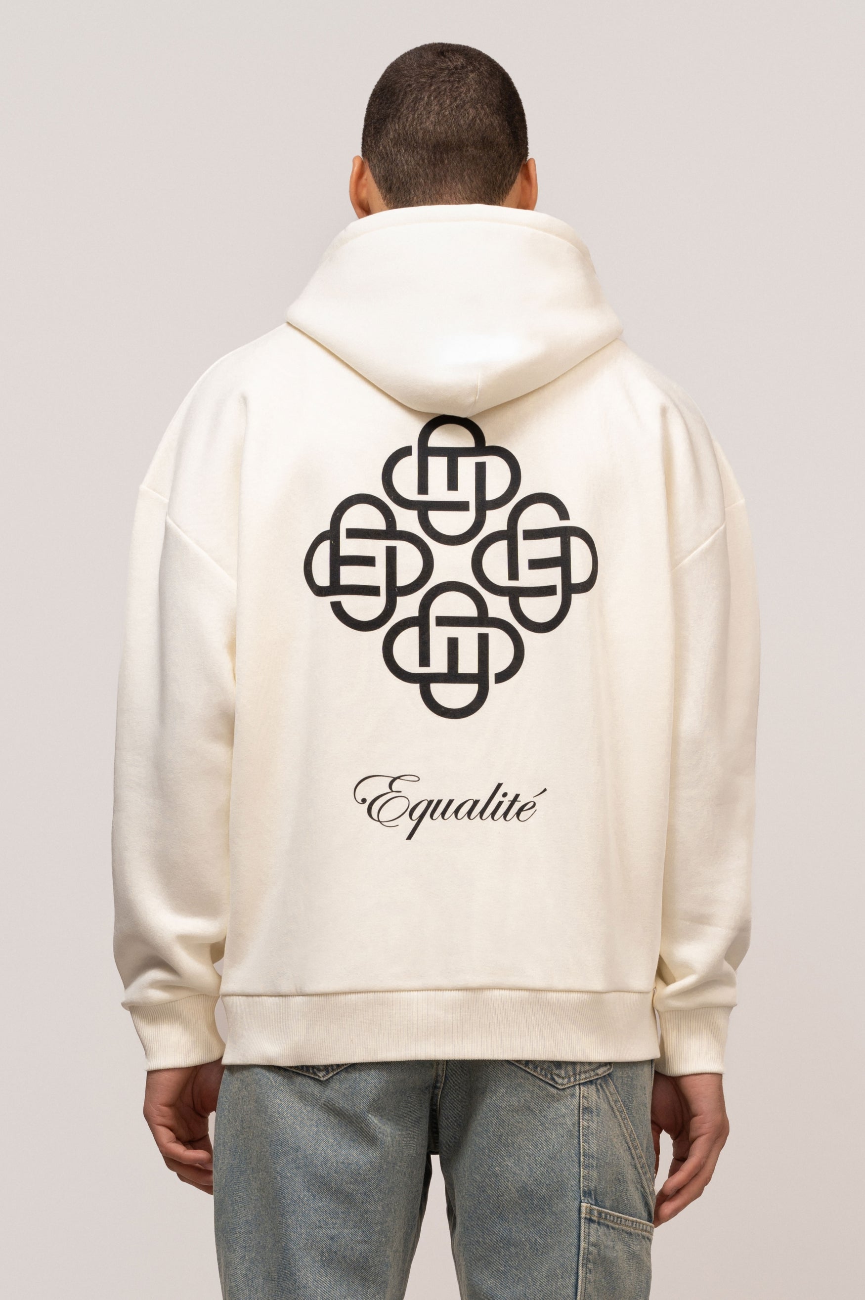 SYMBOL OVERSIZED FULL ZIP HOODIE | OFF-WHITE