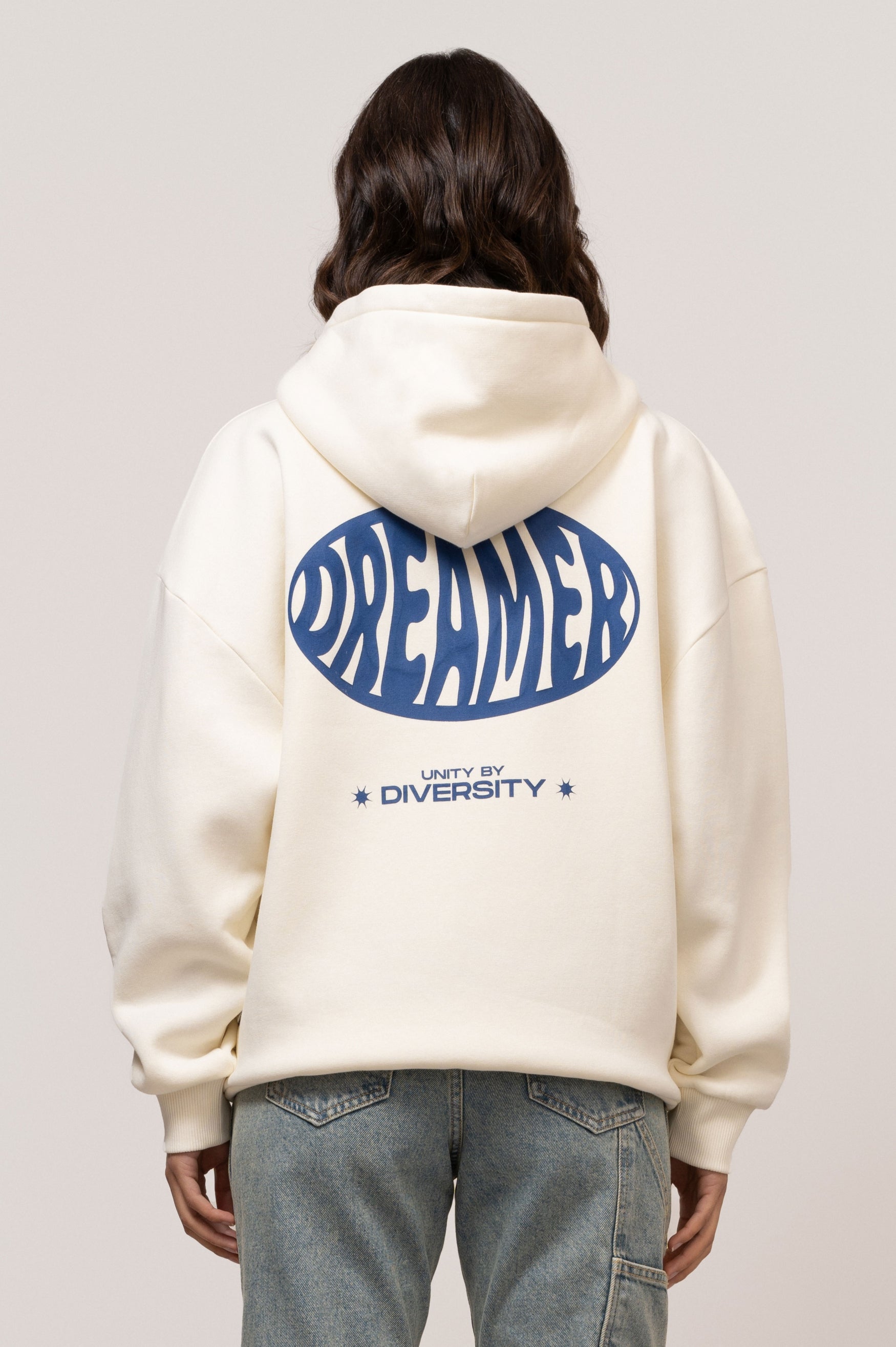 DREAMER OVERSIZED FULL ZIP HOODIE | OFF WHITE