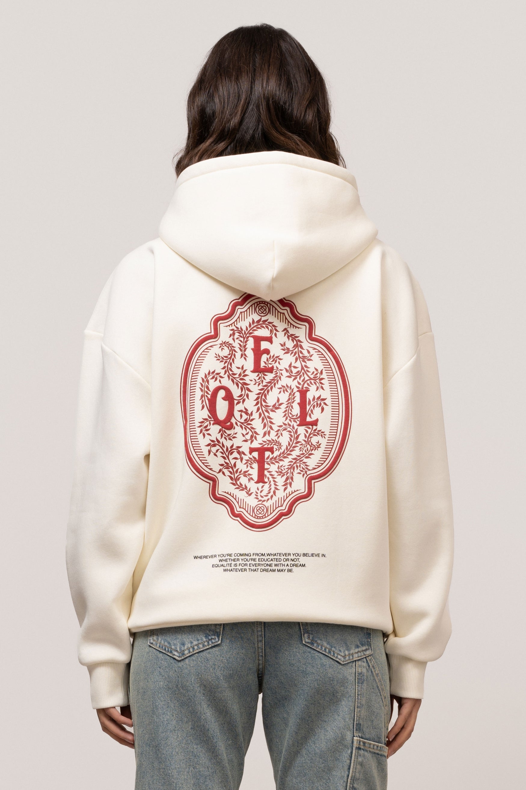 PAINTING EQLT OVERSIZED FULL ZIP HOODIE | OFF WHITE