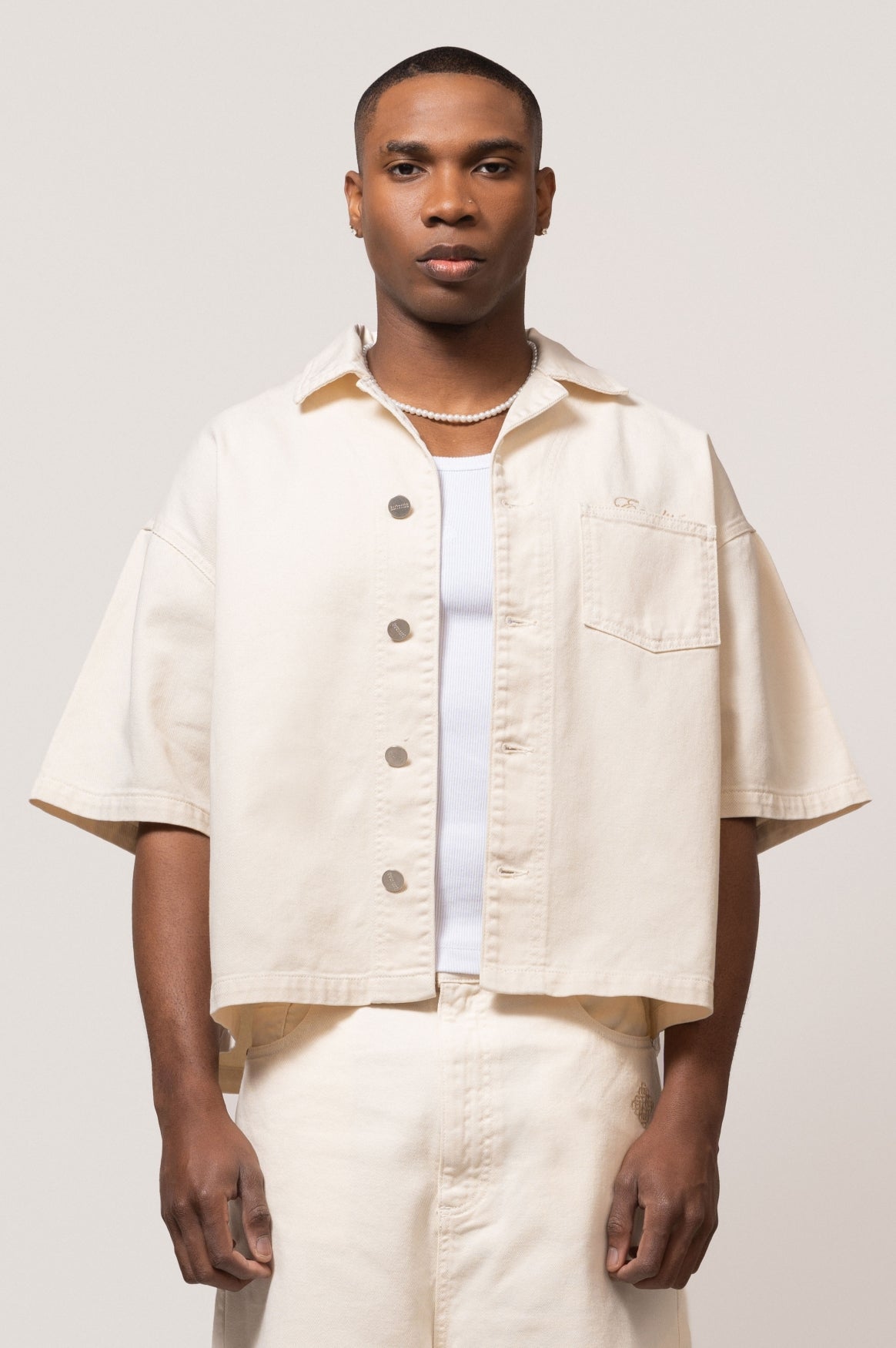 ASTRA DENIM BOXY SHIRT | OFF-WHITE