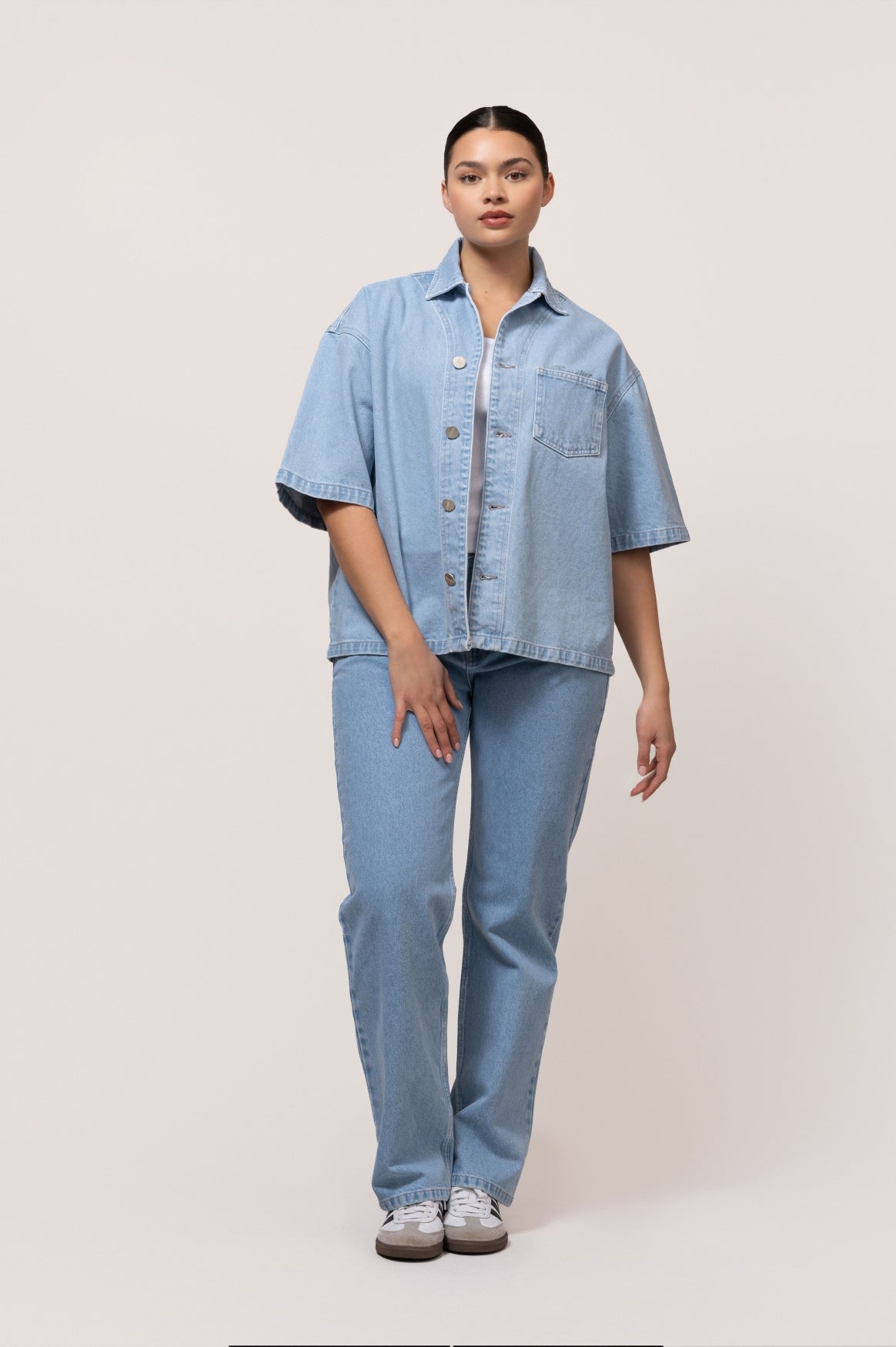 ASTRA DENIM BOXY SHIRT | BLUE