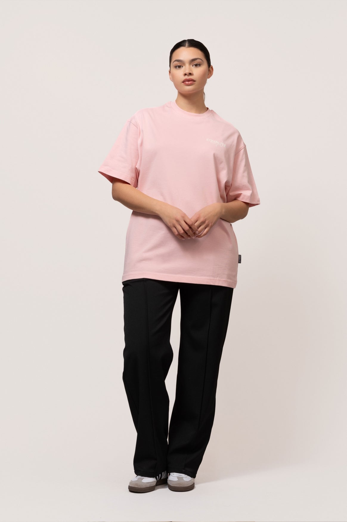 SOCIETÉ OVERSIZED TEE | PINK & WHITE