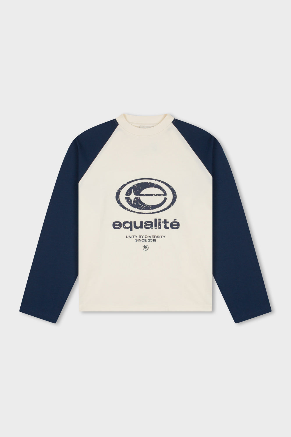 ELAN OVERSIZED LONGSLEEVE TEE | OFF-WHITE & NAVY