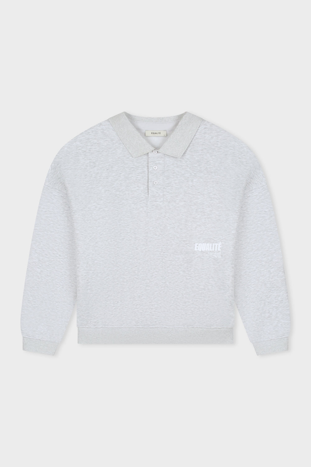 ELIA POLO SWEATER | MELANGE GREY