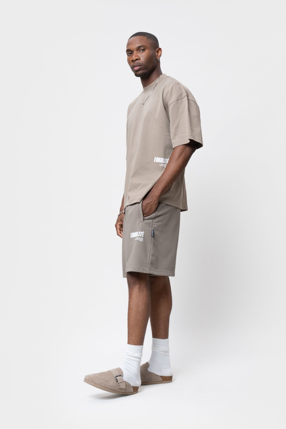 ELIA JOGGER SHORTS | TAUPE