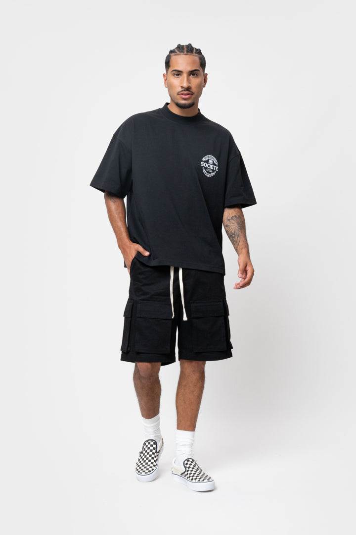 SLIP BOXY TEE | BLACK