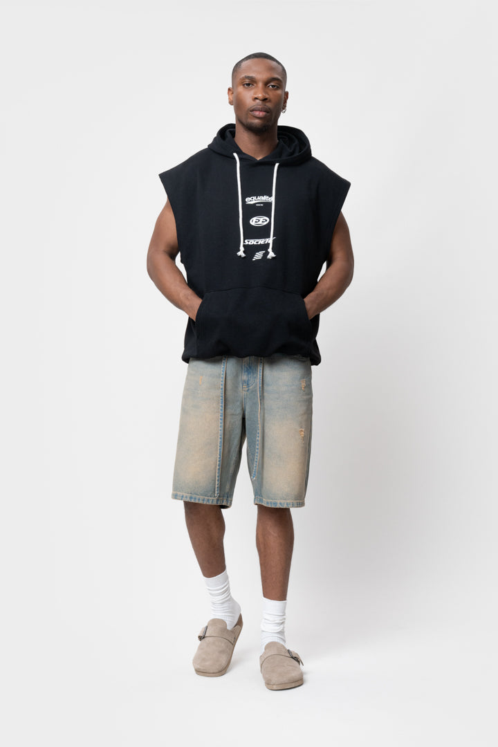 ADRIEN TANK HOODIE | BLACK