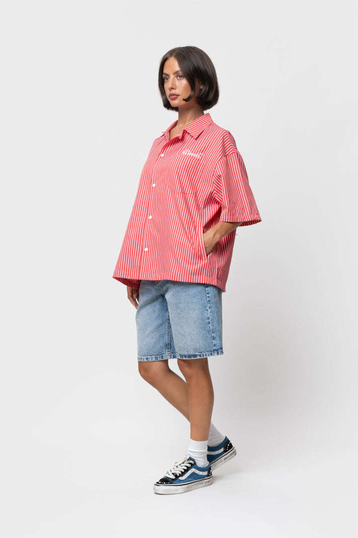 REMI BOXY SHIRT | RED