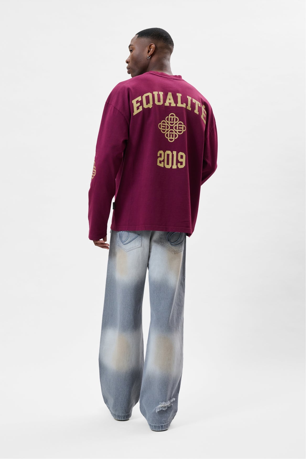 ISA OVERSIZED LONGSLEEVE TEE | WASHED BURGUNDY