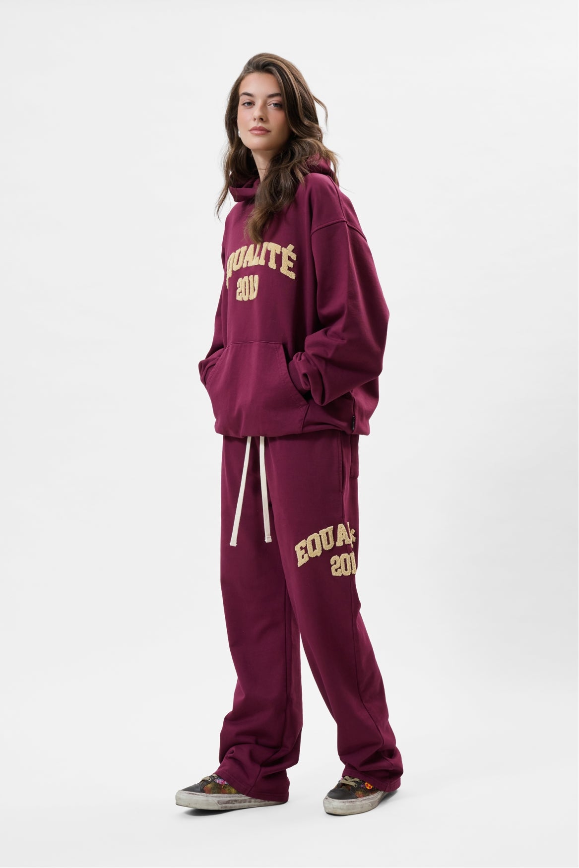 COLLECTIVE OVERSIZED HOODIE | WASHED BURGUNDY