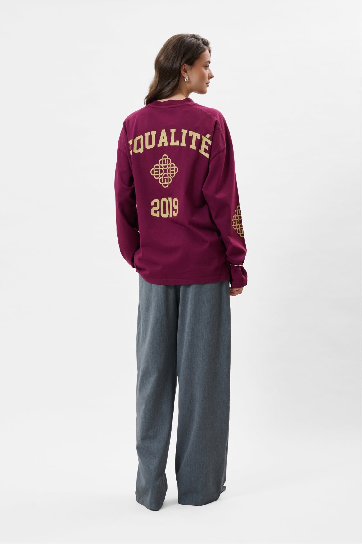 ISA OVERSIZED LONGSLEEVE TEE | WASHED BURGUNDY