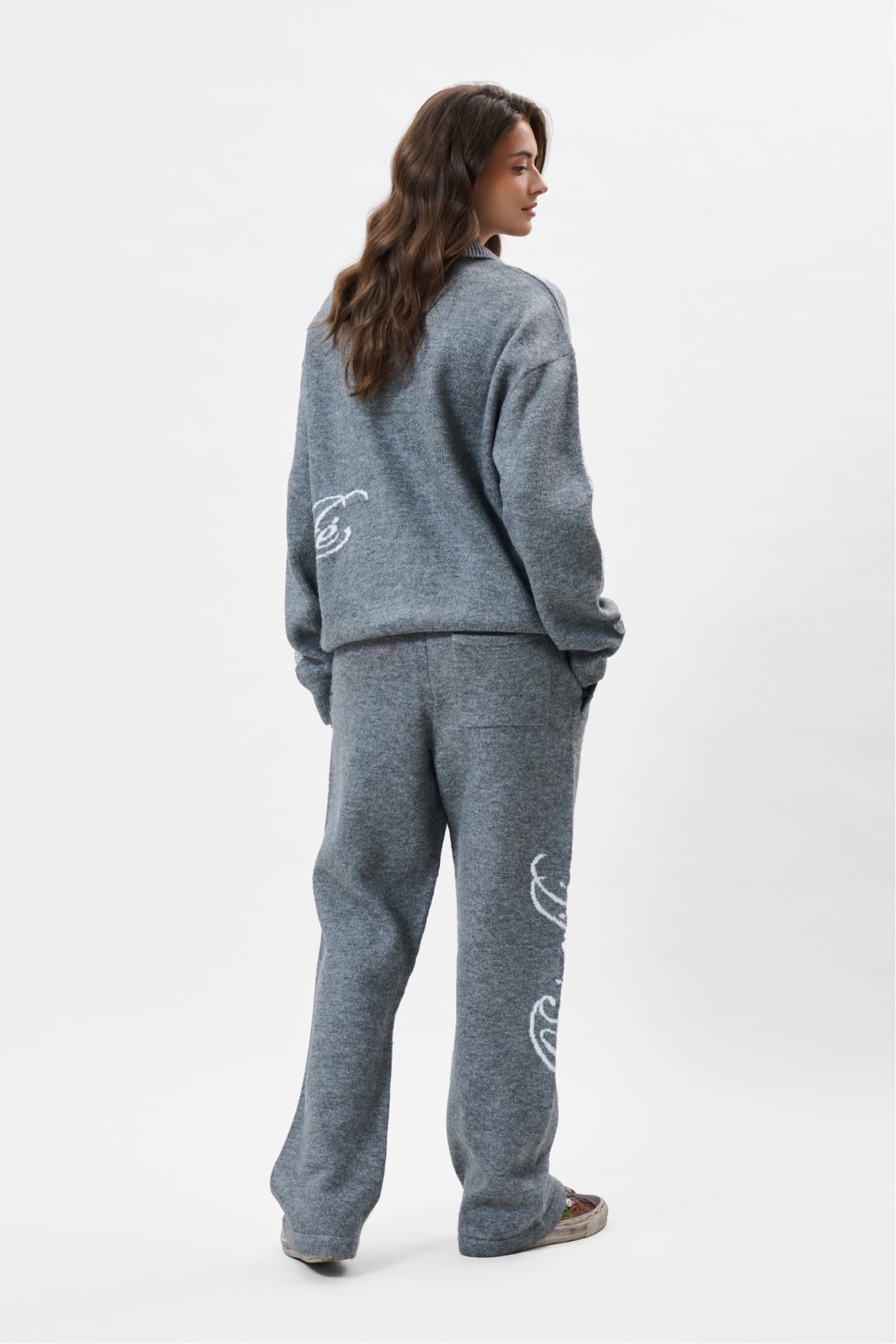 FLUFFY KNIT PANTS | GREY