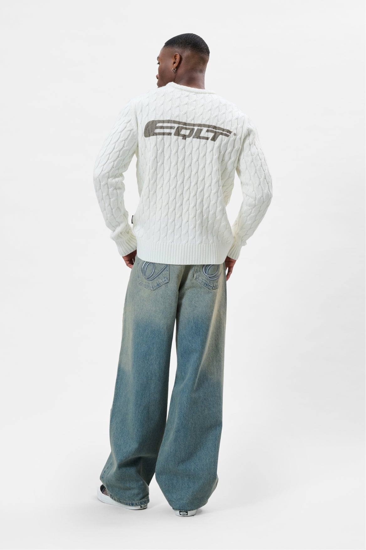 ROPE COLLEGE KNIT SWEATER | OFF-WHITE