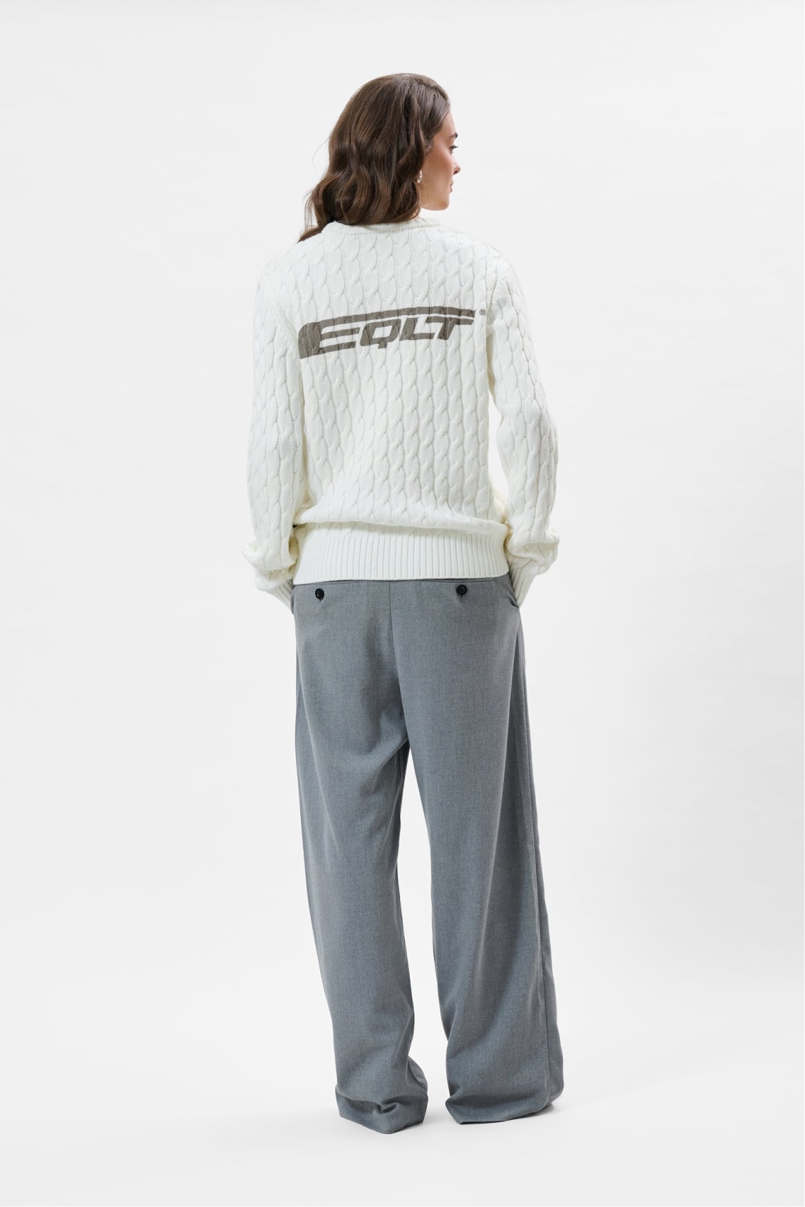 ROPE COLLEGE KNIT SWEATER | OFF-WHITE