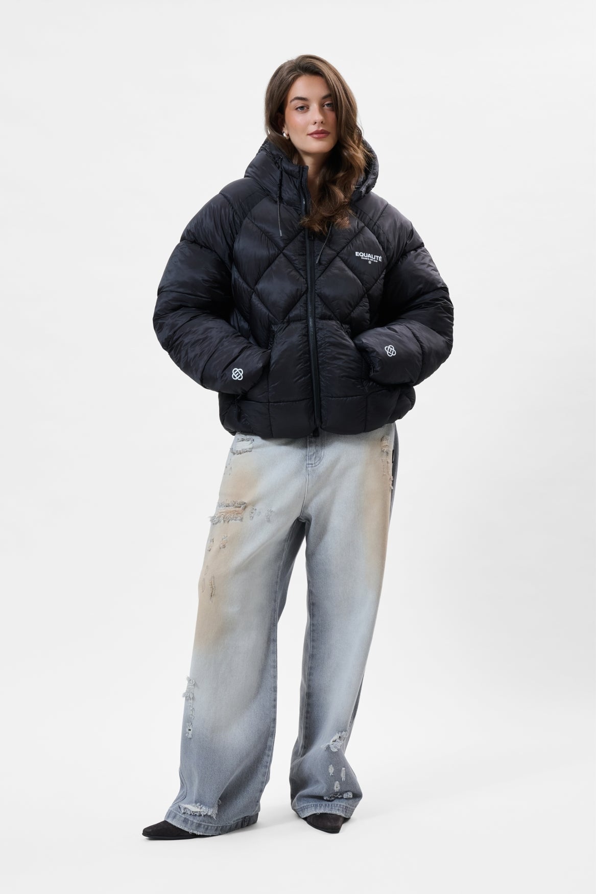 DIAMOND PUFFER JACKET | BLACK