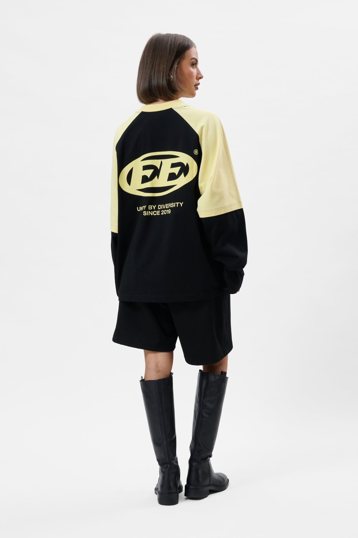 DANTE DOUBLE LAYER LONGSLEEVE TEE | BLACK & YELLOW