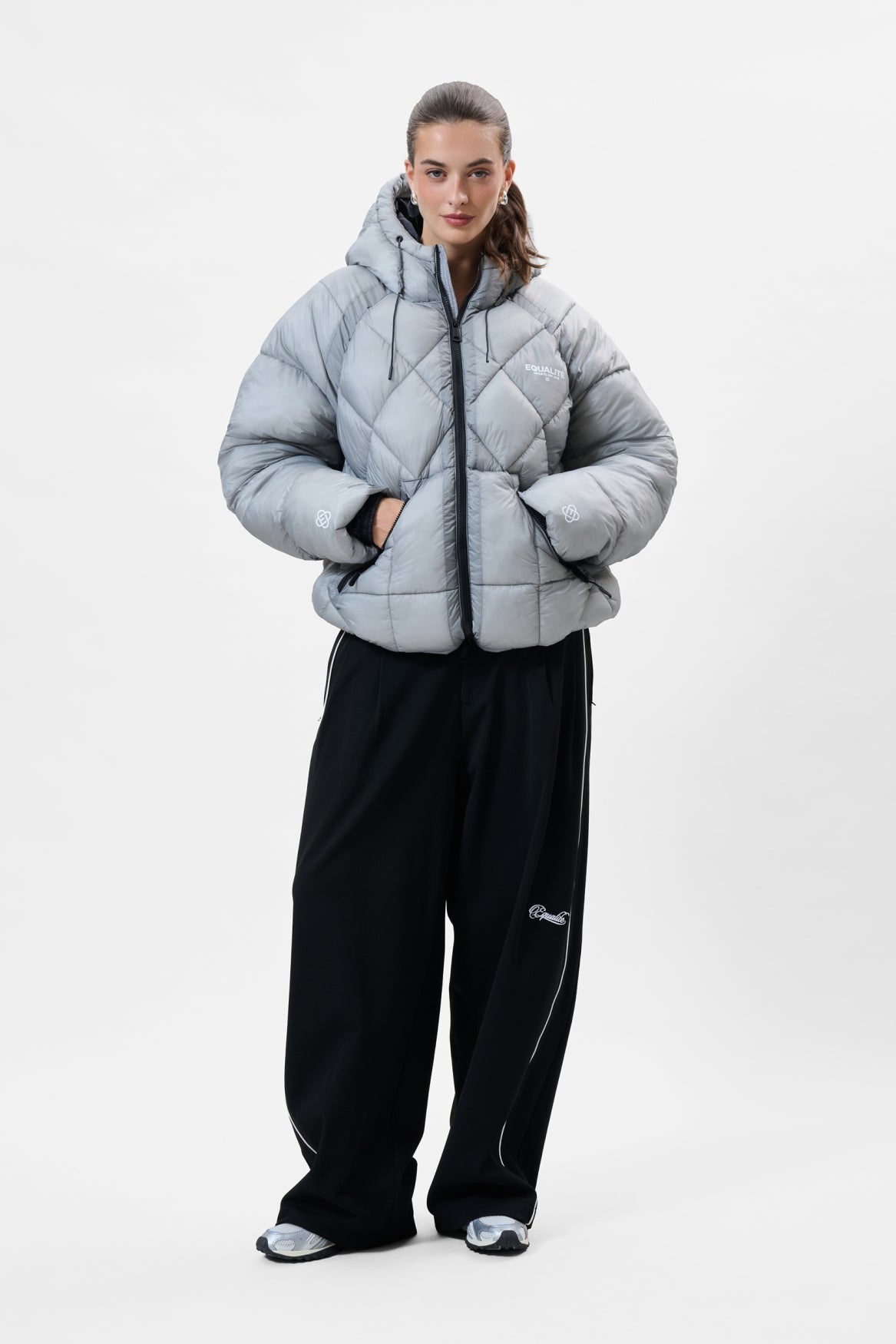 DIAMOND PUFFER JACKET | GREY