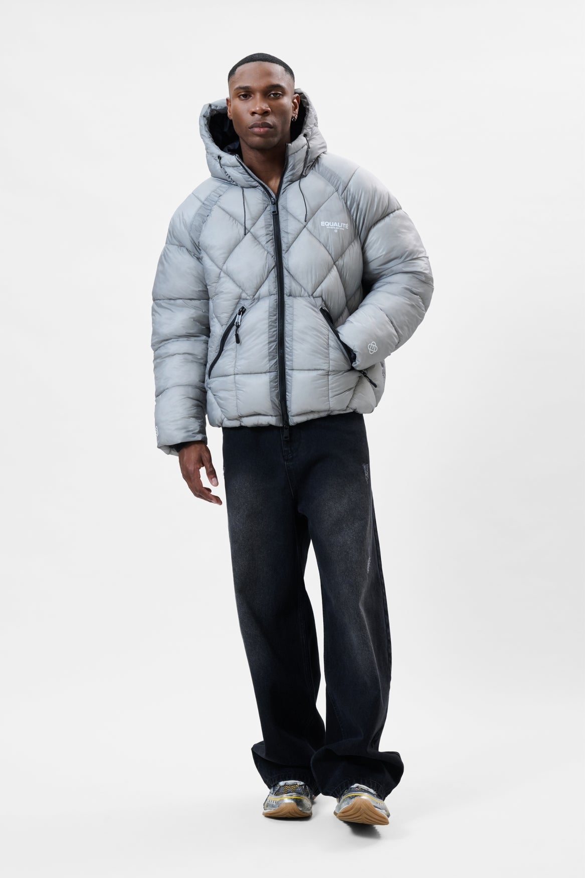 DIAMOND PUFFER JACKET | GREY