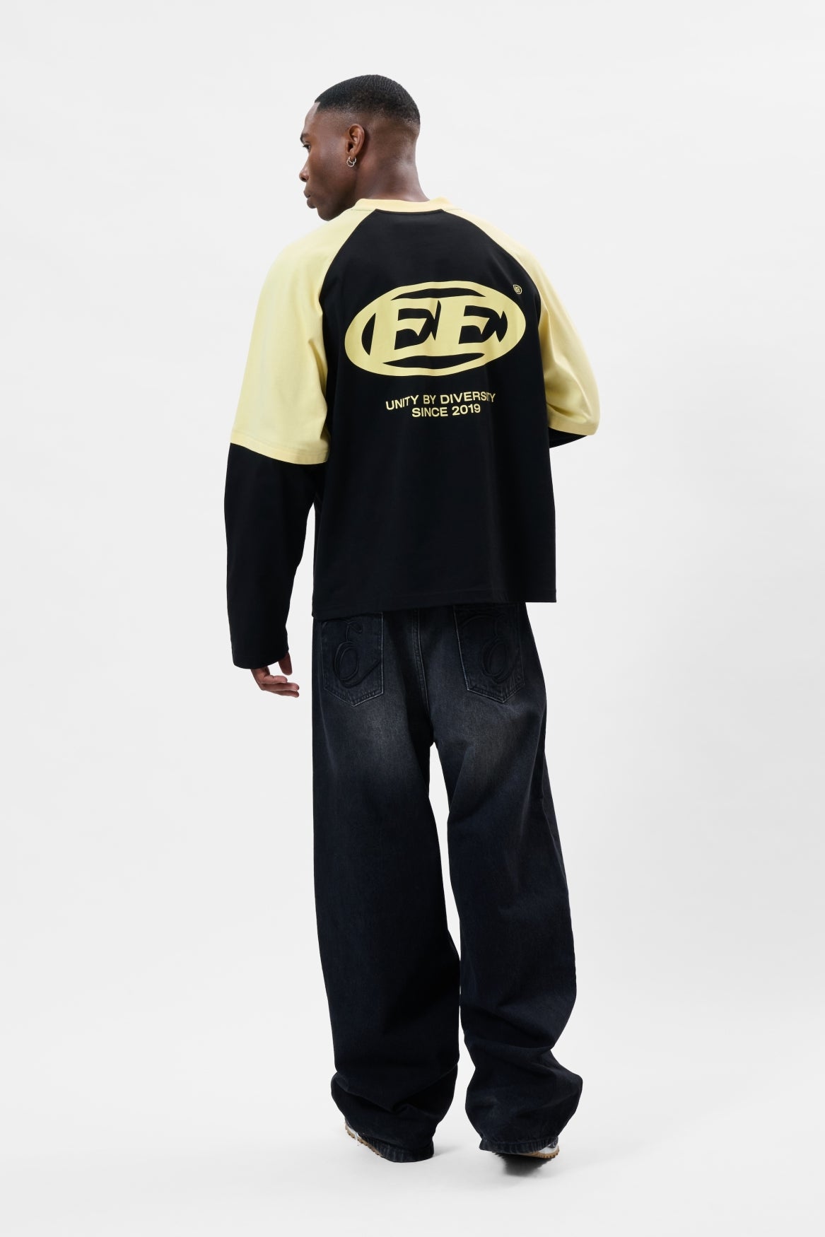 DANTE DOUBLE LAYER LONGSLEEVE TEE | BLACK & YELLOW