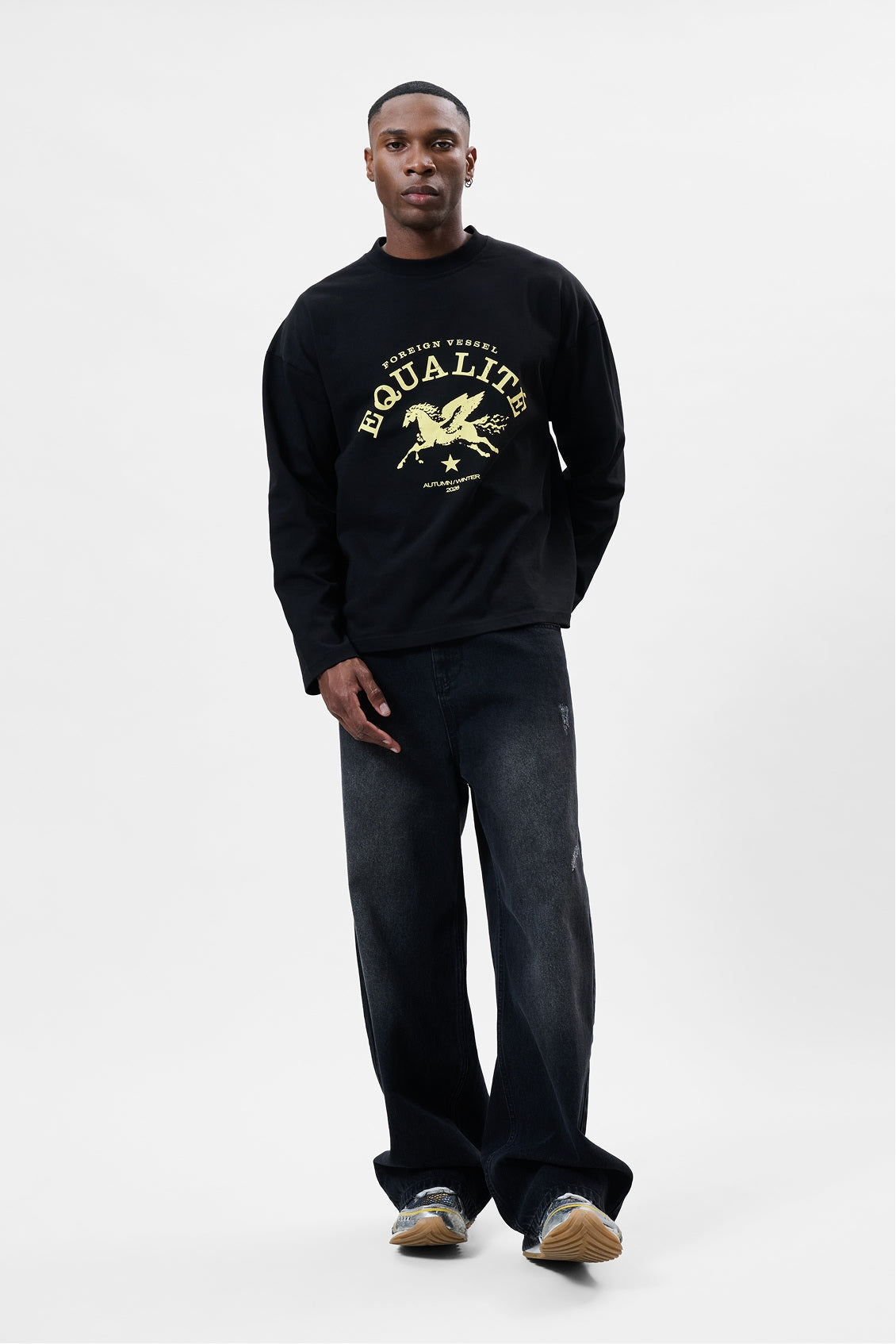SIAN OVERSIZED LONGSLEEVE TEE | BLACK