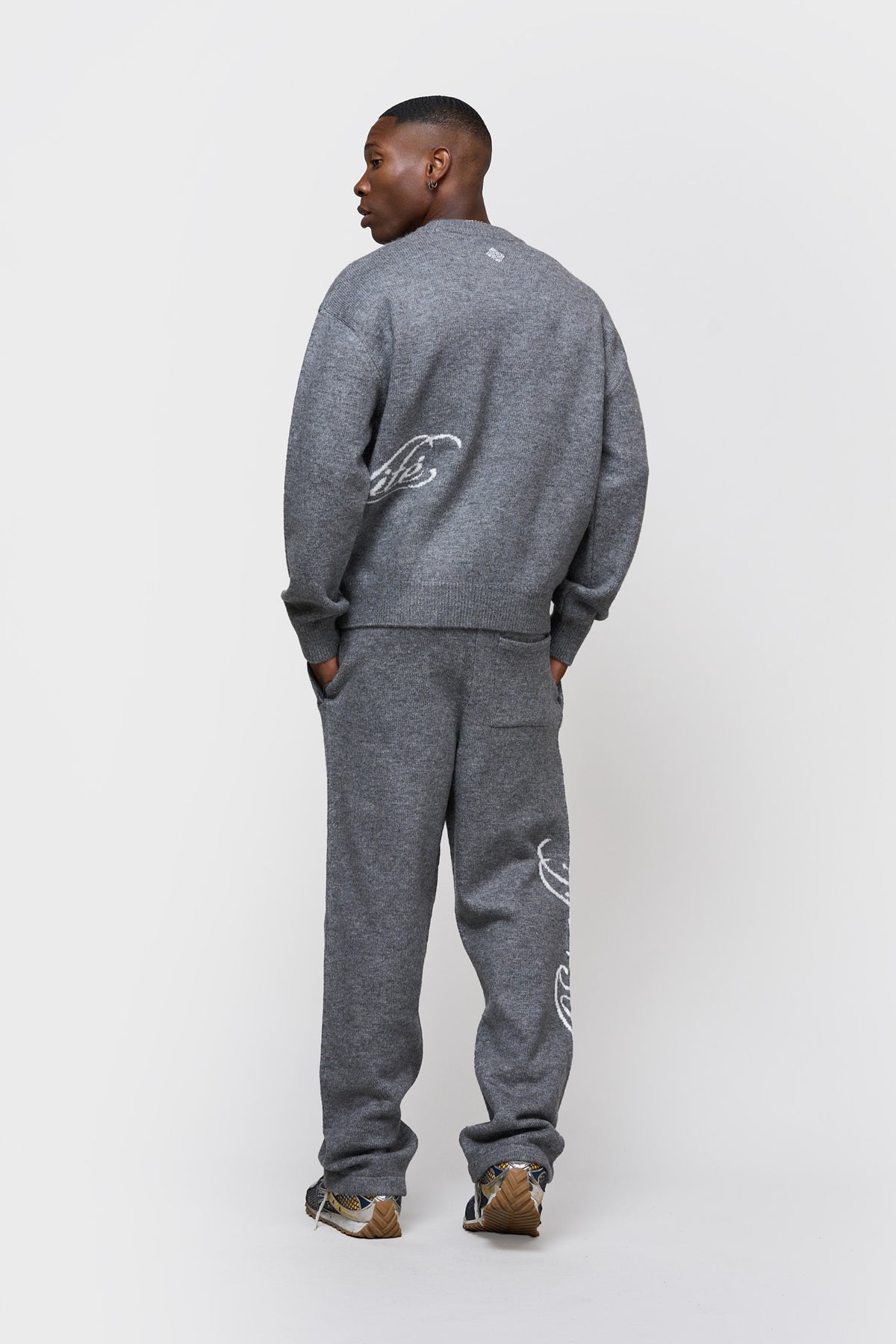 FLUFFY KNIT PANTS | GREY