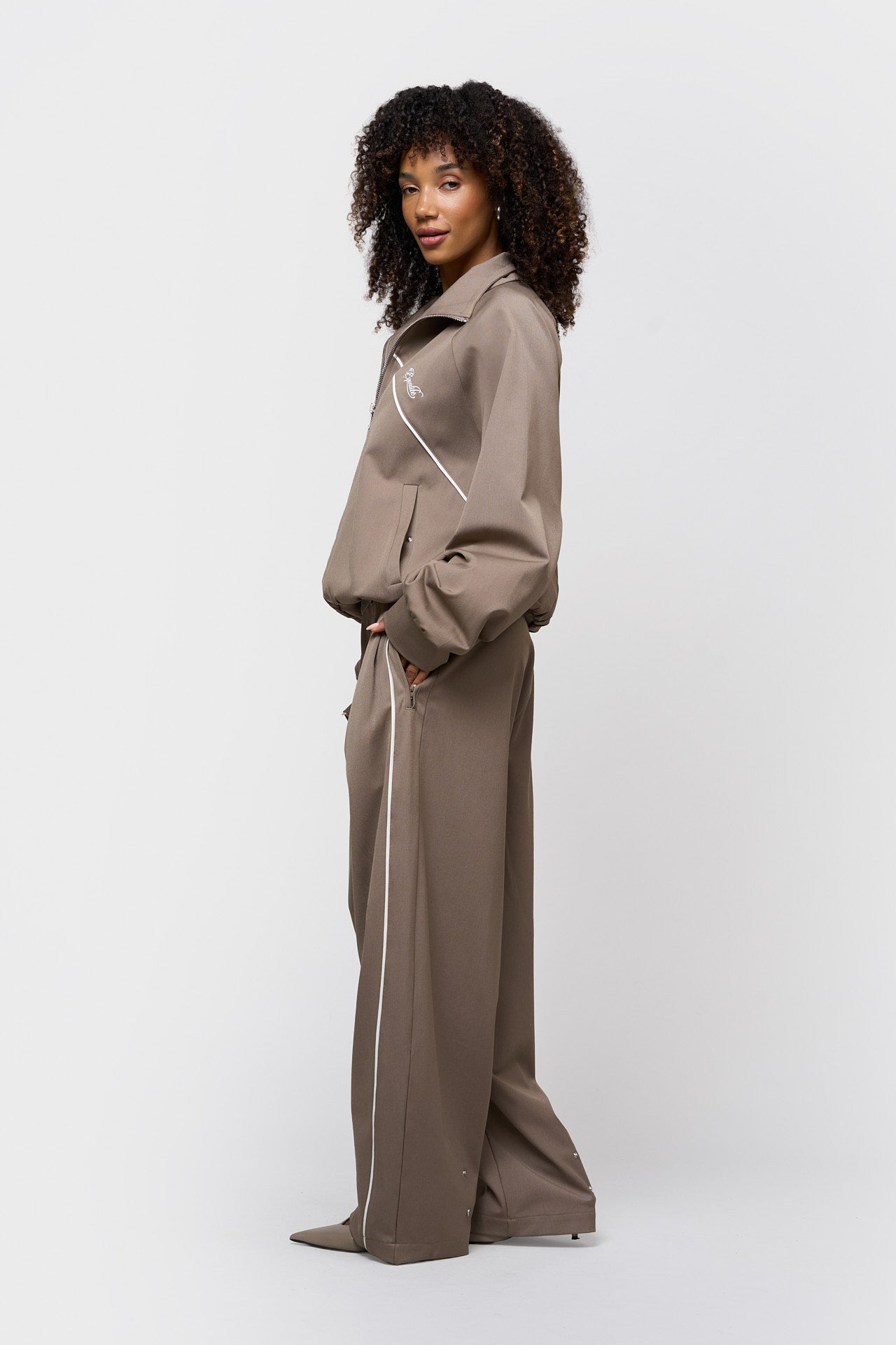 LUCIEN TRACK JACKET | TAUPE