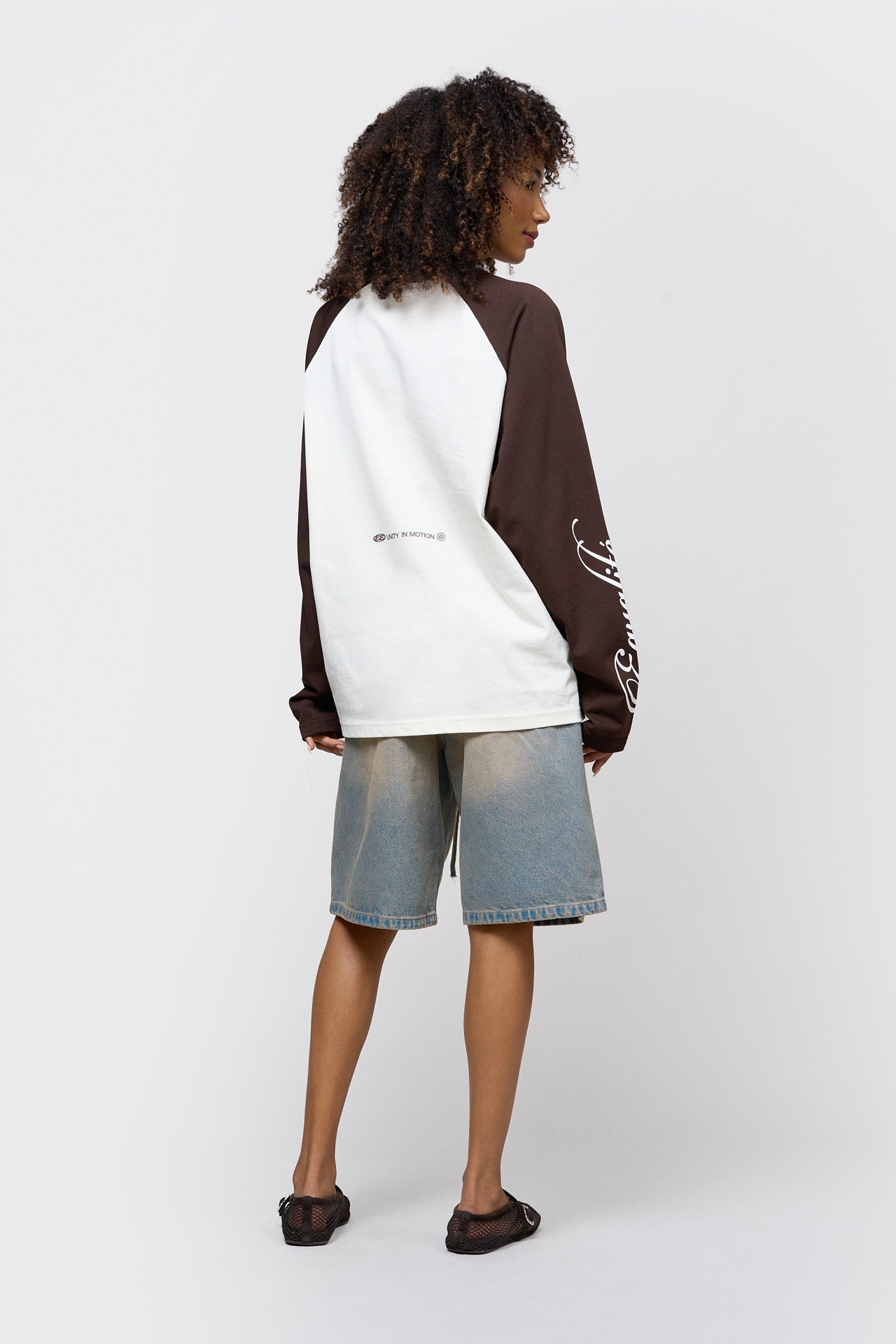JETT RAGLAN LONGSLEEVE TEE | BROWN & OFF-WHITE