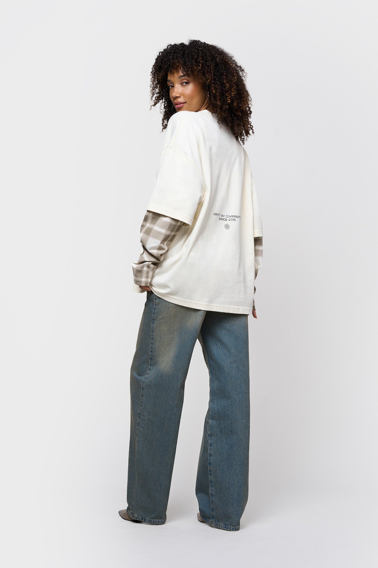 BENNI DOUBLE LAYER LONGSLEEVE TEE | OFF-WHITE