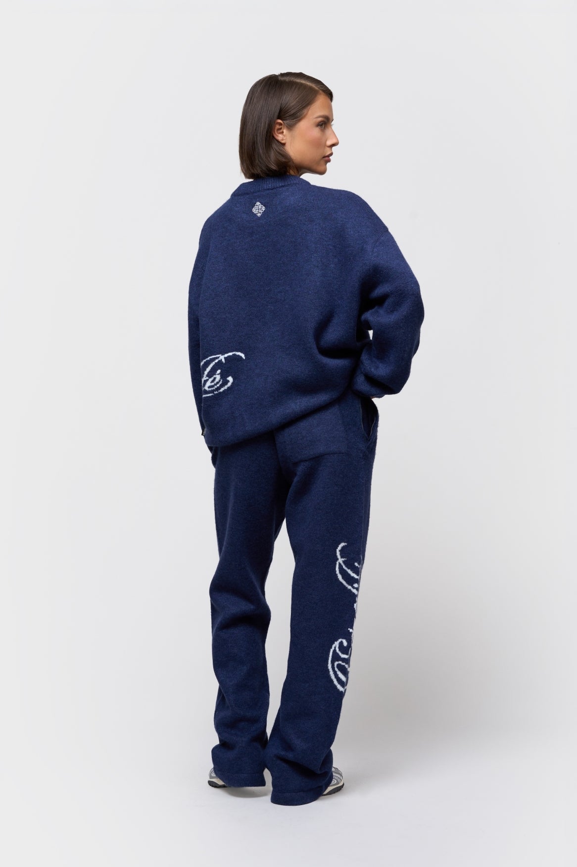 FLUFFY KNIT SET | NAVY