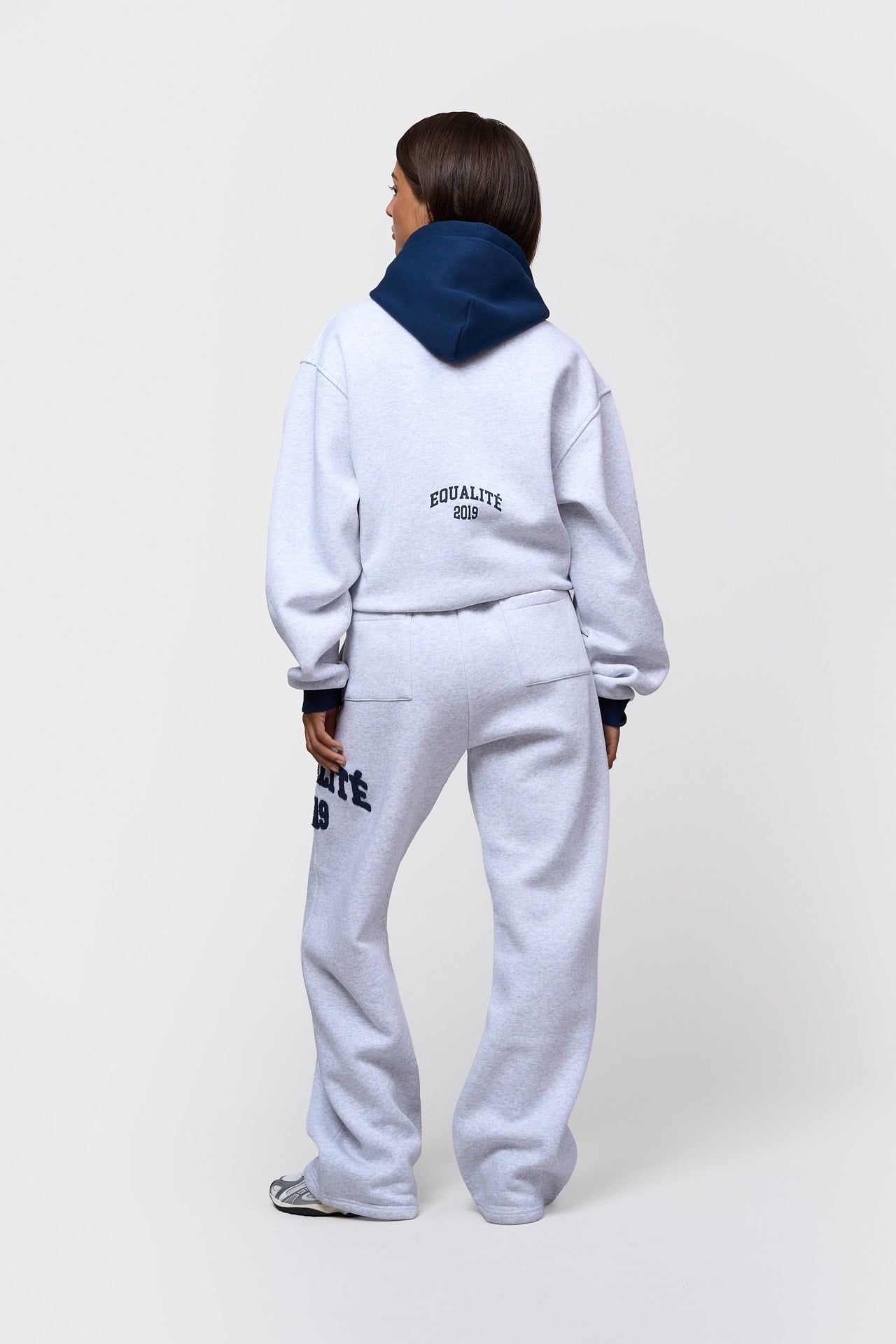 COLLECTIVE OVERSIZED HOODIE | MELANGE GREY & NAVY
