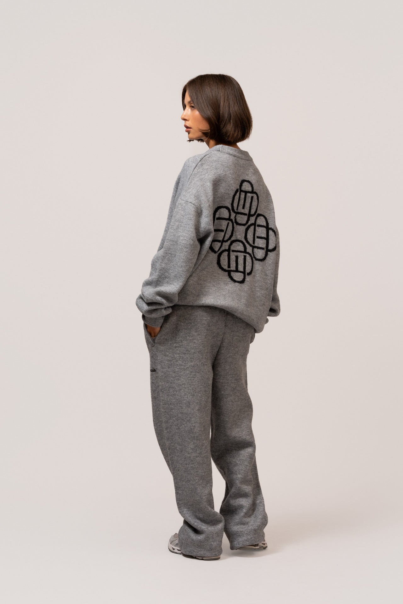 FLUFFY KNIT PANTS | GREY