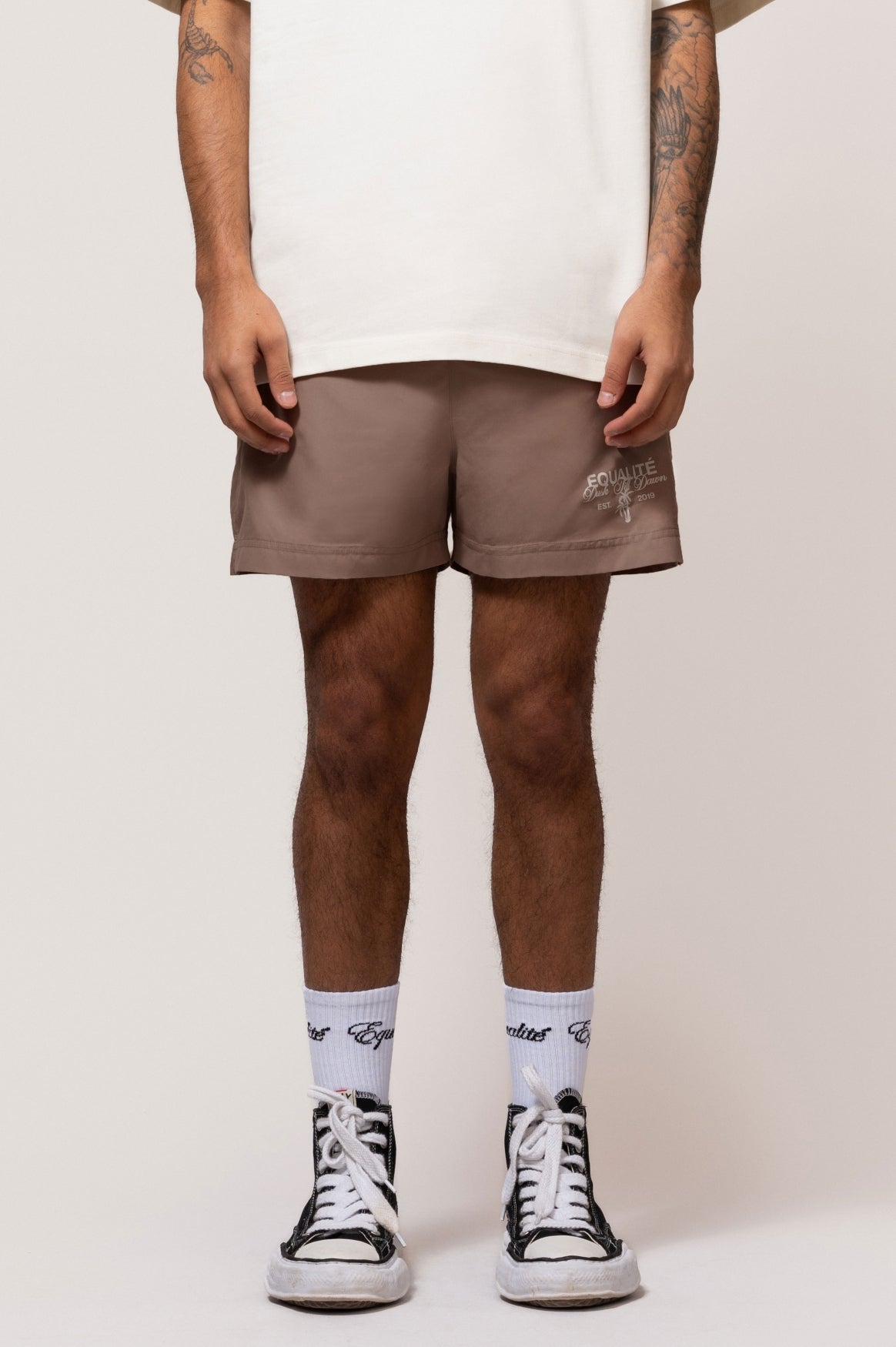 LEVANA SWIM SHORTS | TAUPE