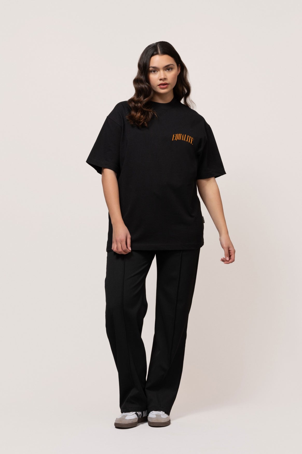 OLIVER OVERSIZED TEE | BLACK & ORANGE