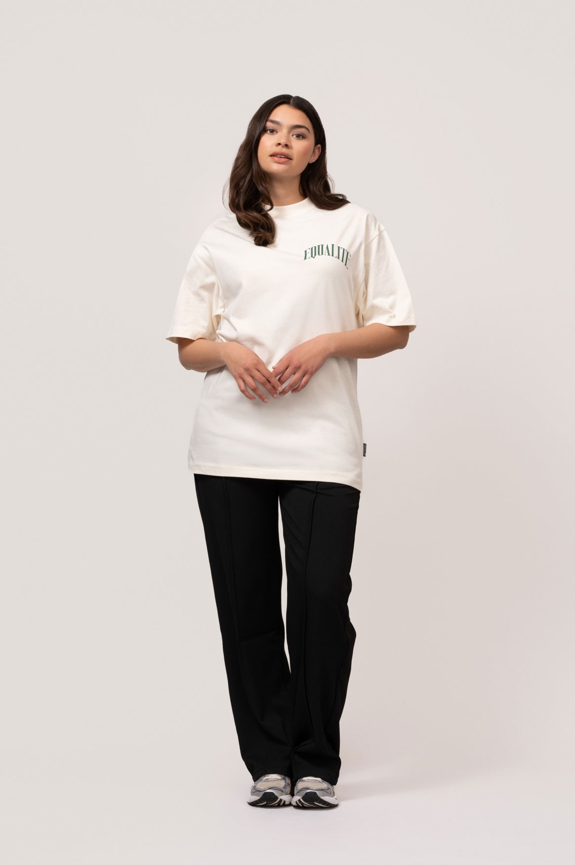OLIVER OVERSIZED TEE | OFF WHITE & GREEN