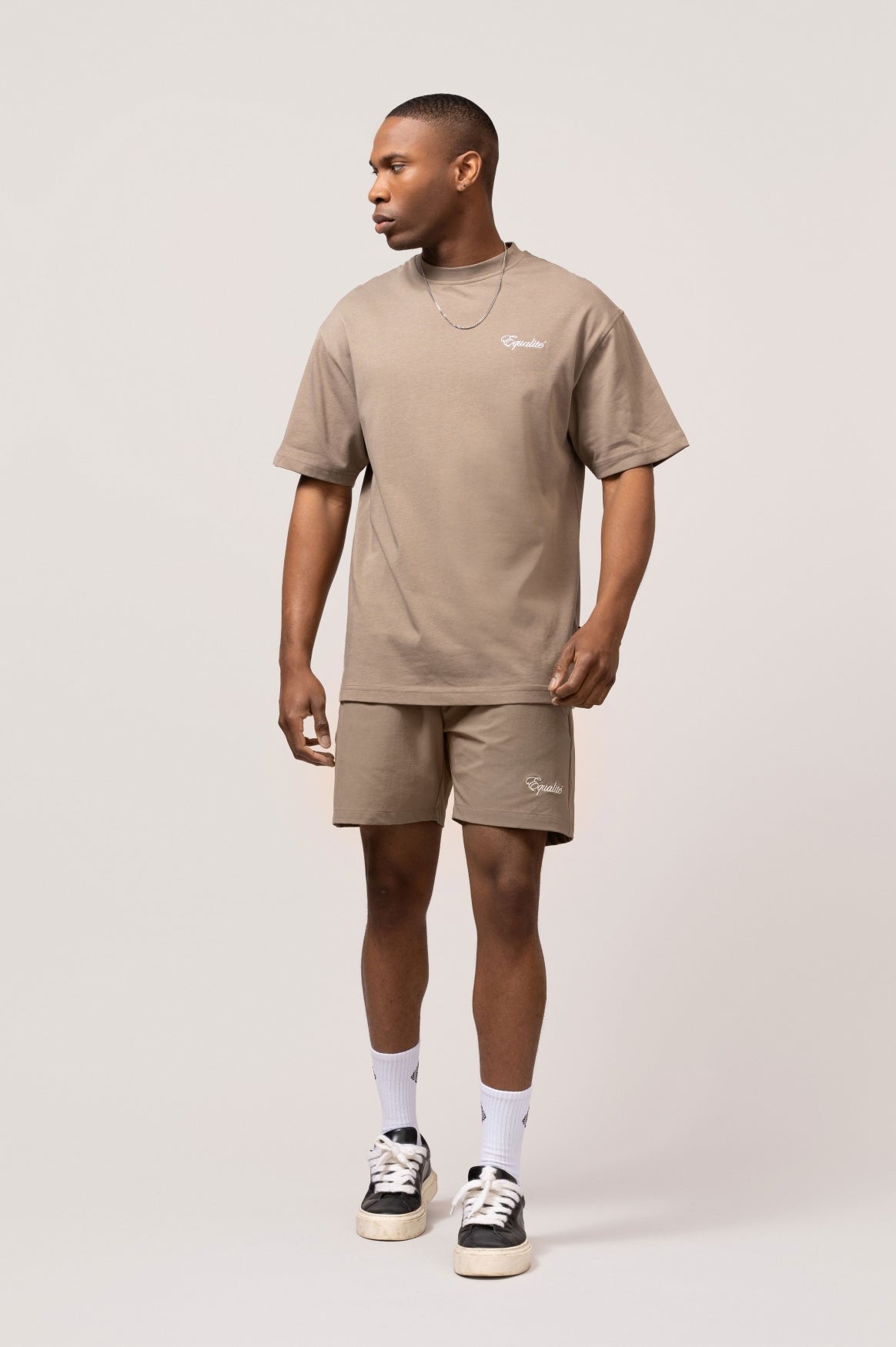 Signature oversized tee | Taupe