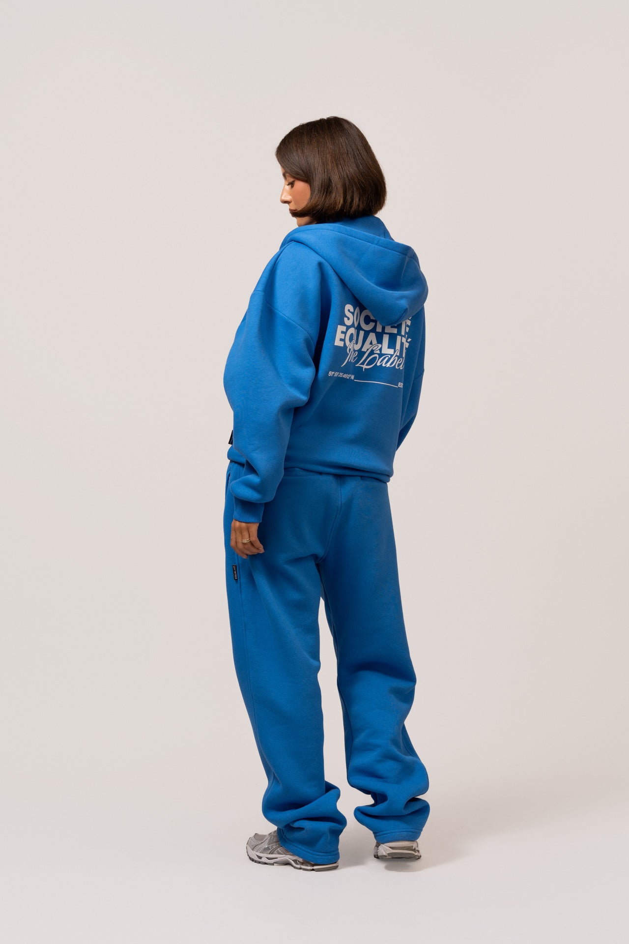 SOCIETE OVERSIZED FULL ZIP HOODIE | BLUE