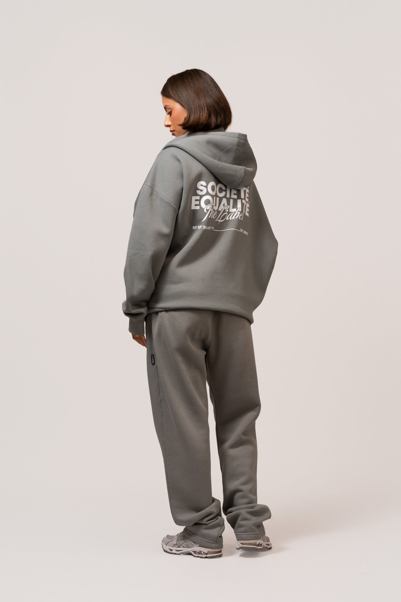 SOCIETE OVERSIZED FULL ZIP HOODIE | GREY