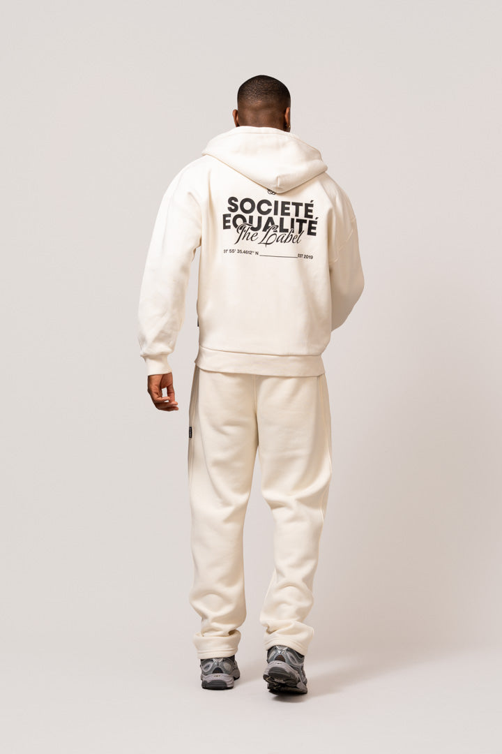 SOCIETE OVERSIZED FULL ZIP HOODIE | OFF-WHITE